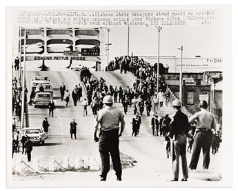 (CIVIL RIGHTS.) Three press photos of the Selma marchers and their nemesis Sheriff Jim Clark.